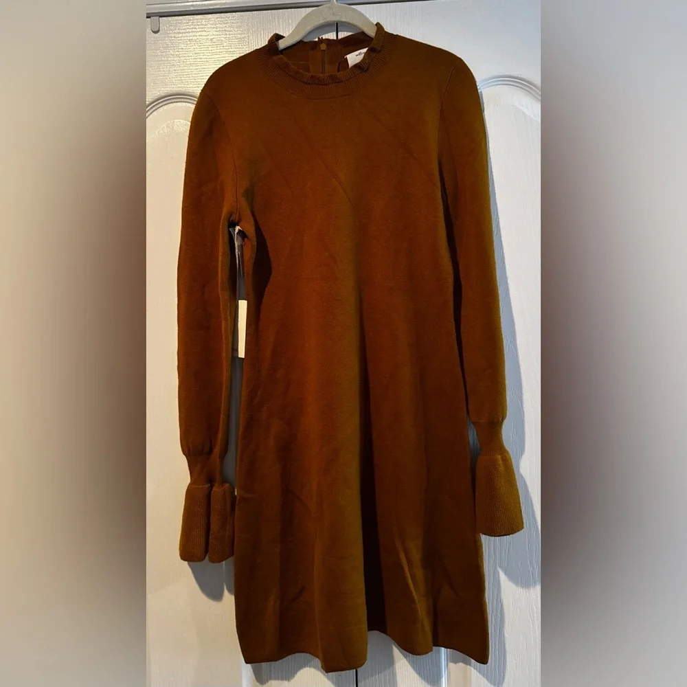 Aritzia Wilfred Tamarind Carre Long Sleeve Sweater Dress - Size L NWT